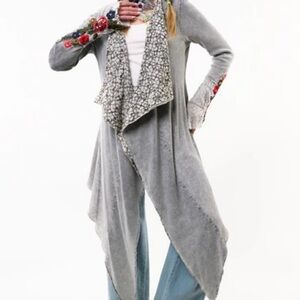 NWT Aratta Traveling Set Shawl Sweater Gray Women's Cardigan Small
